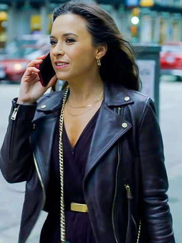 An Unexpected Valentine Lacey Chabert Biker Leather Jacket