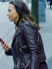 An Unexpected Valentine Lacey Chabert Biker Leather Jacket