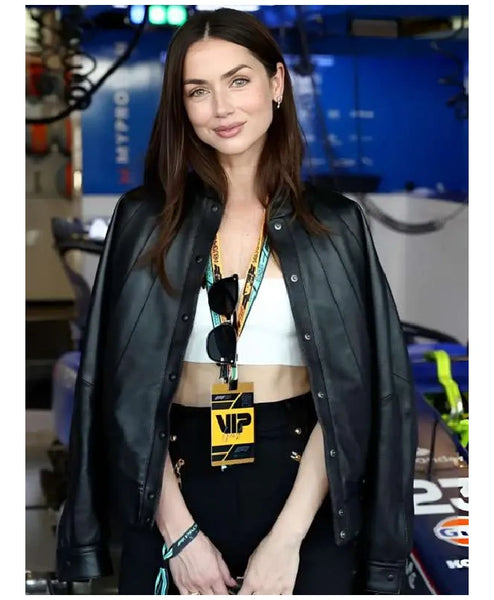 Ana de Armas F1 Grand Prix Leather Jacket