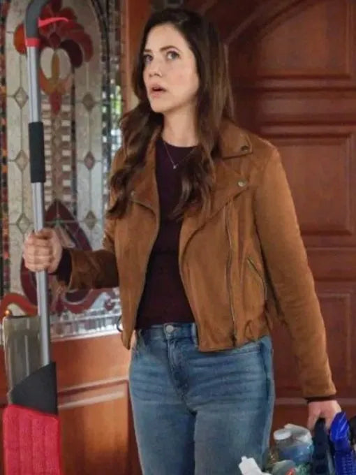3 Bed 2 Bath 1 Ghost Julie Gonzalo Brown Leather Jacket