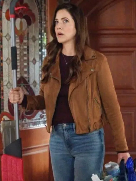 3 Bed 2 Bath 1 Ghost Julie Gonzalo Brown Leather Jacket