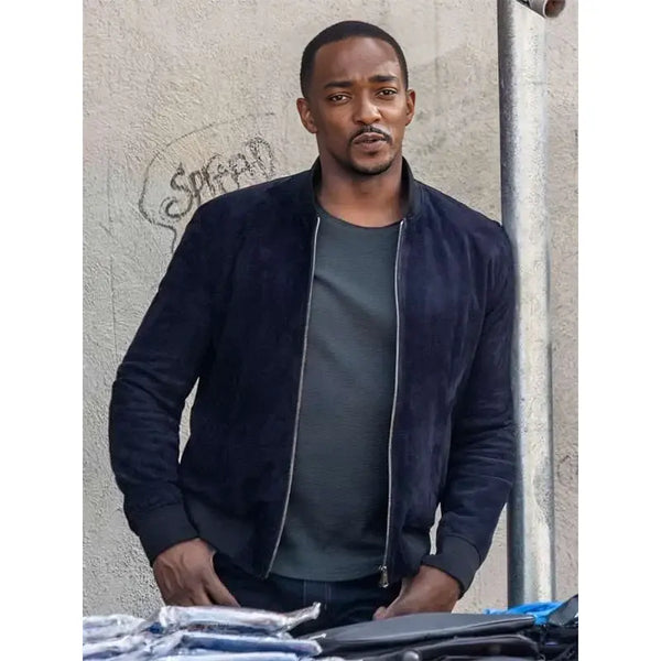 Anthony Mackie Captain America Brave New World Blue Jacket