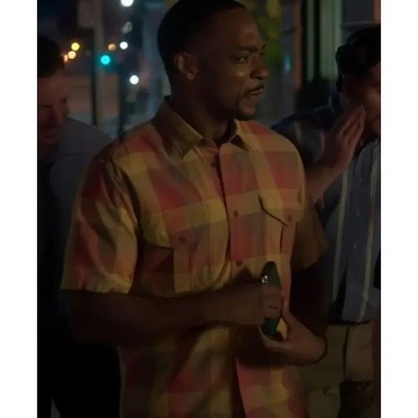 Anthony Mackie Twisted Metal Plaid Shirt