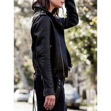 Margot The Menu 2022 Black Leather Jacket