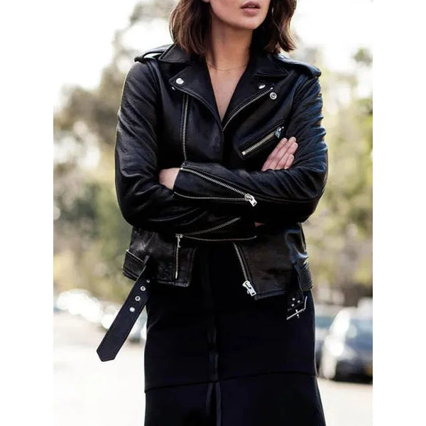 Margot The Menu 2022 Black Leather Jacket