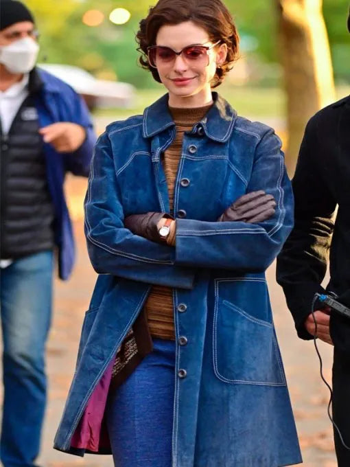 Armageddon Time Anne Hathaway Leather Coat