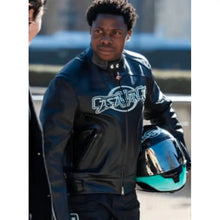 Asake Casablanca PFW Black Leather Jacket