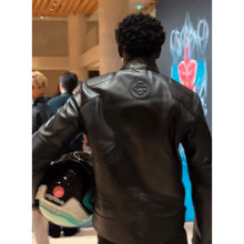 Asake Casablanca PFW Black Leather Jacket