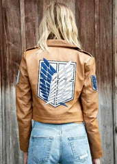 Attack on Titan Brown Leather Jacket