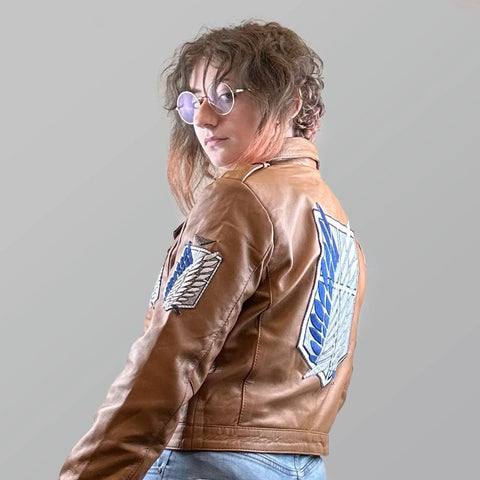 Attack on Titan Brown Leather Jacket
