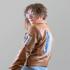 Attack on Titan Brown Leather Jacket