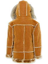 B3 Pilot Bomber Faux Shearling Hooded Jacket