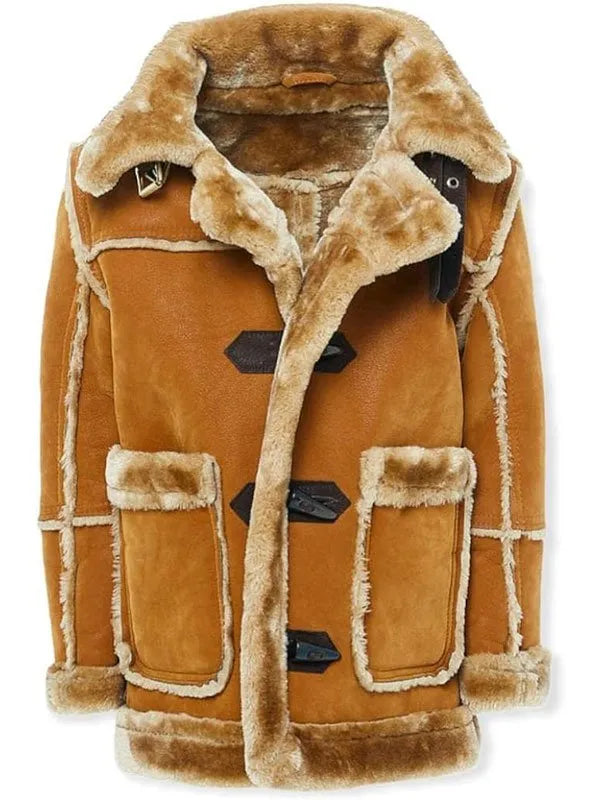 B3 Pilot Bomber Faux Shearling Hooded Jacket