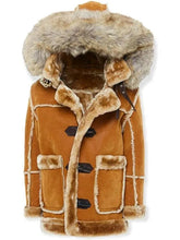 B3 Pilot Bomber Faux Shearling Hooded Jacket