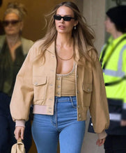BBC Radio One Margot Robbie Brown Jacket
