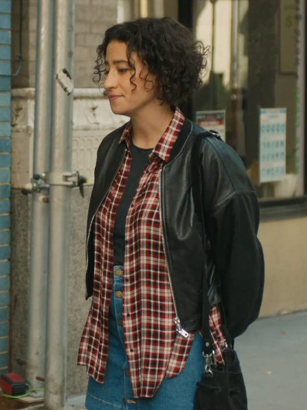 Babes 2024 Ilana Glazer Black Leather Jacket