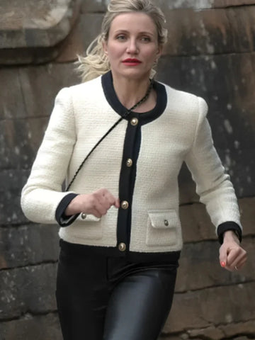 Cameron Diaz 2025 Back in Action Tweed Jacket
