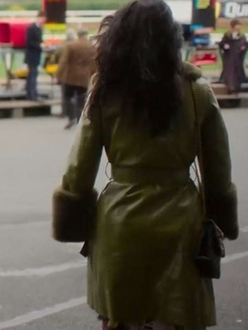 Becka Garvey Bad Sisters S02 Green Leather Coat