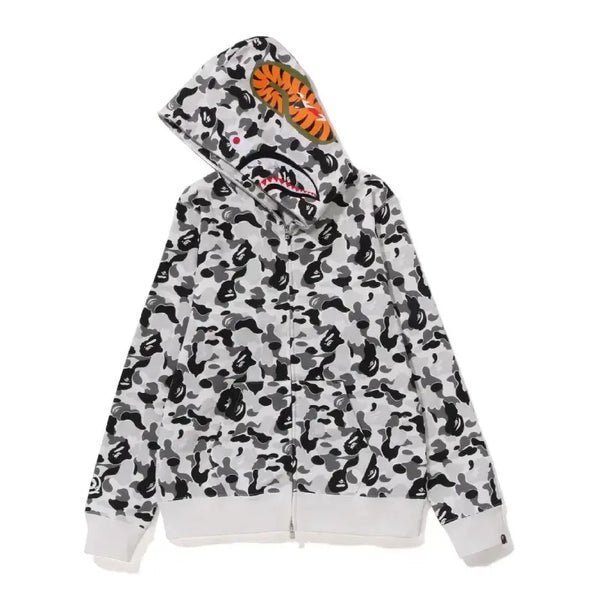 White Bape Camo Fleece Hoodie