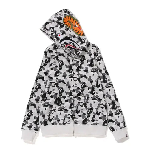 White Bape Camo Fleece Hoodie