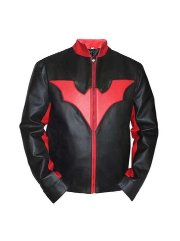 Batman Beyond Bruce Wayne Biker Red Contrast Jacket