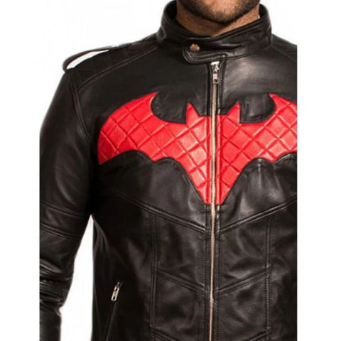 Batman Red and Black Leather Jacket
