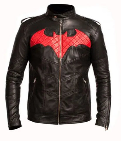 Batman Red and Black Leather Jacket