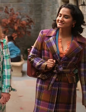 Bela The Sex Lives of College Girls S03 Wool Plaid Coat