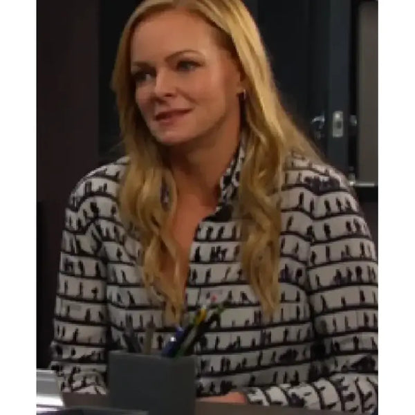 Belle Brady Days Of Our Lives 2025 Silk Shirt