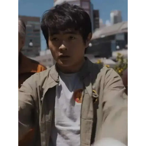 Ben Wang Karate Kid Legends Grey Jacket