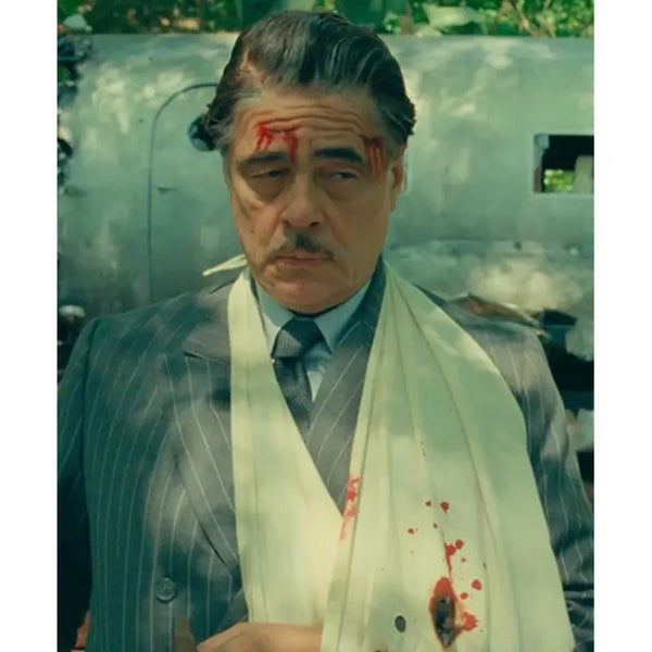 Benicio Del Toro The Phoenician Scheme 2025 Blazer