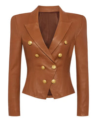 Beyond the Gates Karla Mosley Leather Blazer