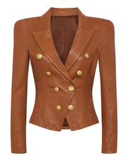 Beyond the Gates S01 Karla Mosley Leather Blazer