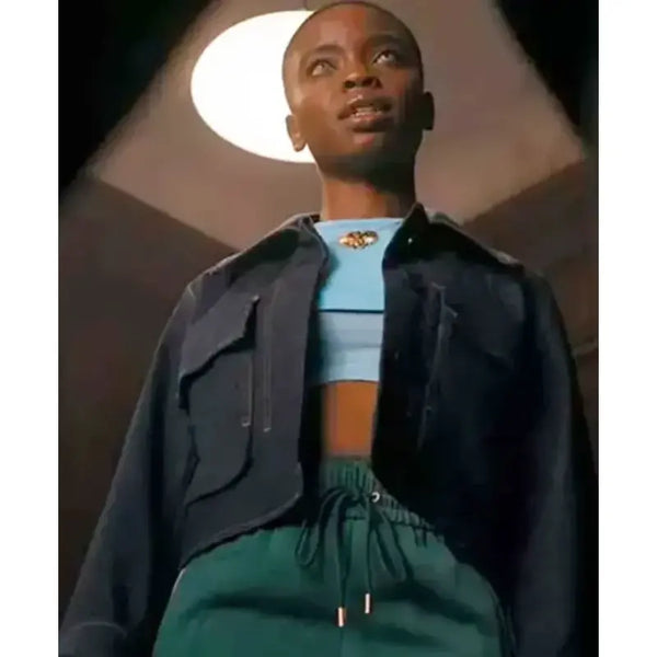 Bianca Barclay Wednesday S02 Black  Denim Jacket