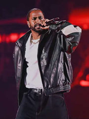 Big Sean 2024 iHeartRadio Music Festival Black Leather Jacket