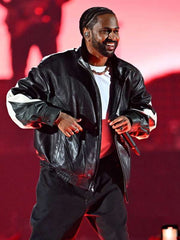 Big Sean 2024 iHeartRadio Music Festival Black Leather Jacket
