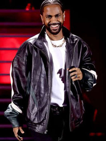Big Sean 2024 iHeartRadio Music Festival Black Leather Jacket