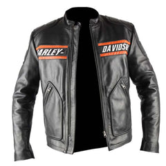 Bill Goldberg WWE Black Harley Davidson Biker Leather Jacket
