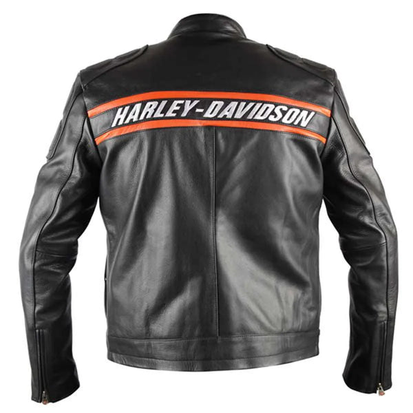 Bill Goldberg WWE Black Harley Davidson Biker Leather Jacket