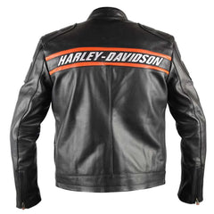 Bill Goldberg WWE Black Harley Davidson Biker Leather Jacket