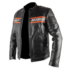 Bill Goldberg WWE Black Harley Davidson Biker Leather Jacket