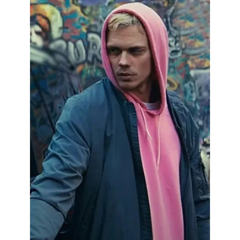 Bill Skarsgård Locked 2025 Bomber Jacket