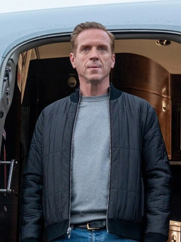 Billions S07 Damian Lewis Black Quilted Jacket