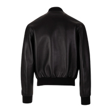 Plain Leather Bomber Jacket Women, Black