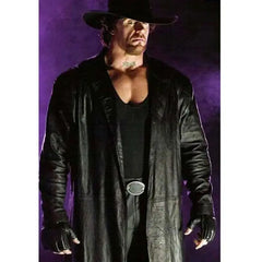 The Undertaker Black Leather Coat