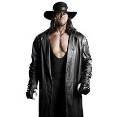 The Undertaker Black Leather Coat