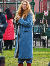 Blake Lively Blue Shearling Coat It End With Us