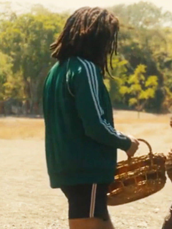 Bob Marley One Love 2024 Kingsley Ben-Adir Green Track Jacket