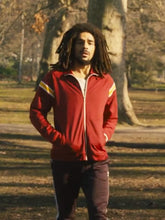 Bob Marley One Love 2024 Kingsley Ben-Adir Red Track Jacket