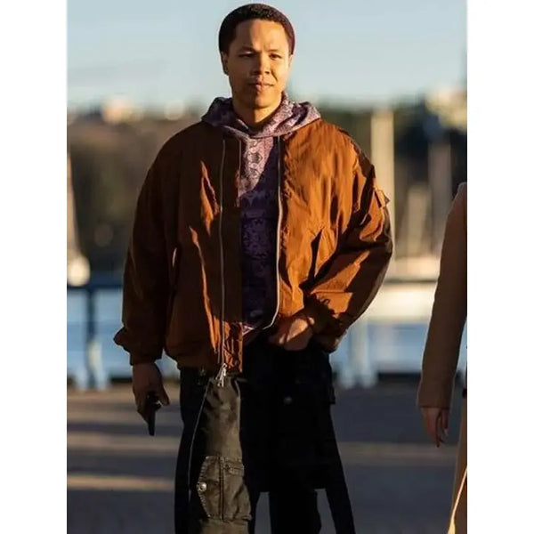 Bobby Exley Tracker Brown Bomber Jacket
